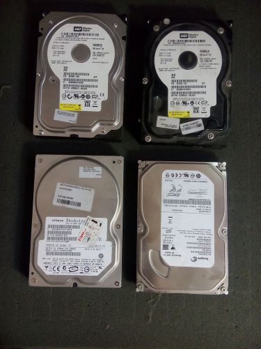 Lot Of 4 80GB SATA Hard Disk Drive 3.5&#034; Asst Western Digital Seagate Hitachi