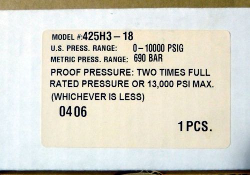 BARKSDALE MODEL# 425H3-18 PRESSURE TRANSDUCER