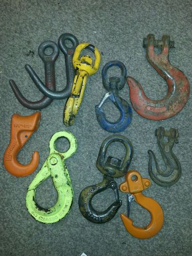 Lot of lifting hooks  swivel grab hoist sling