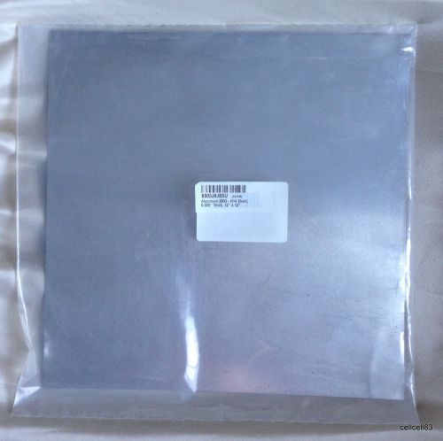 3003 Aluminum Sheet, Unpolished, H14 Temper, .025&#034; Thick, 12&#034; x 12&#034;