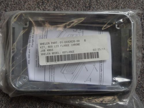 Whelen 600 LED flange Chrome Part 01-0442626-00 Model 6EFLANGE