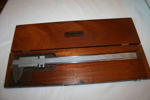 Starrett 14 measuring caliper no. 123, in wooden case for sale