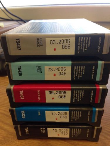 Epson Set of 6 USED Ink Cartridges T5431, 32, 33, 35, 37 &amp; T5446