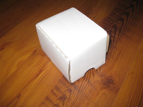 25 qty - 3x3x4 White Corrugated Shipping Mailer Packing Box