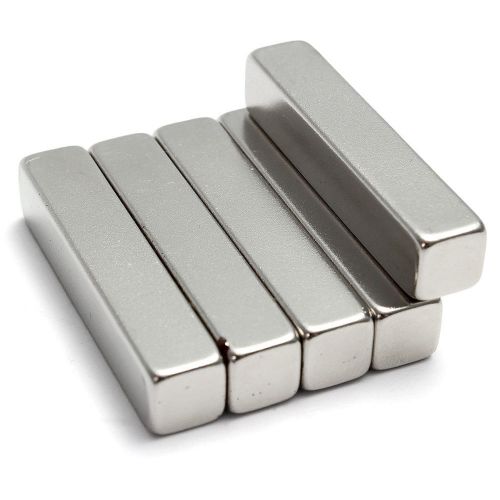 5Pcs Large Super Strong N35 Neodymium Block Fridge Magnets Rare Earth 50x9x9mm