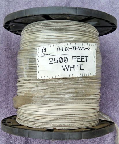 WHITE WIRE 14 AWG THHN MTW STRANDED 2500FT