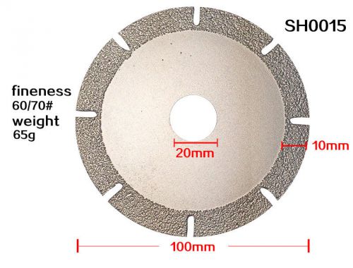 Silver 60# Diamond Brazed Open Flat Grinding Wheels Cutter off Disc for Grinder