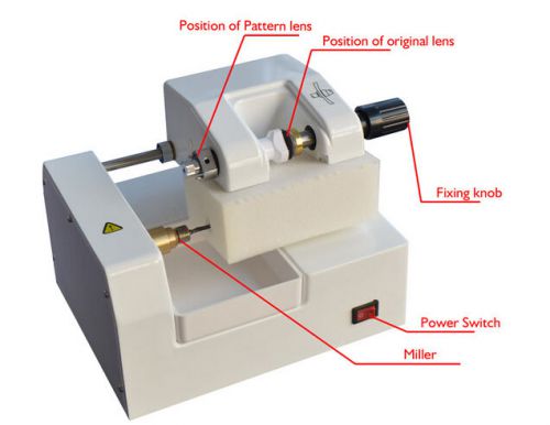 110V Optometry Eyeglass Optical Lens Cutter Pattern Cutting Milling Machine