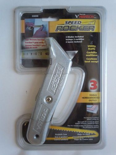 CH HANSON 03009 SPEED ROCKER DRYWALL UTILITY KNIFE WITH KEYHOLE SAW