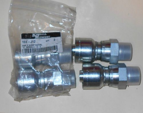 4 Pcs NEW,EATON 12Z-J12, Steel -Male Pipe Swivel Straig