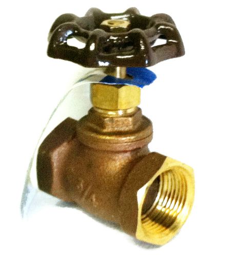 3/4&#034; NPT BRASS GLOBE VALVE (STOP VALVE or DRAIN VALVE)  200WOG Matco Norca 200T