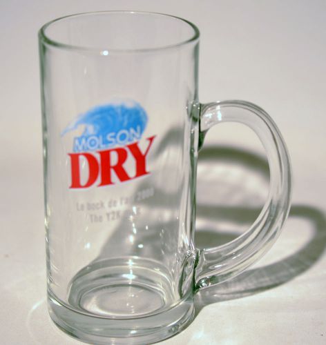 Molson Dry The Y2K Mug Collectible Glass Beer Mug