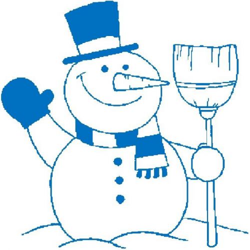 30 Custom Blue Simple Snowman Personalized Address Labels