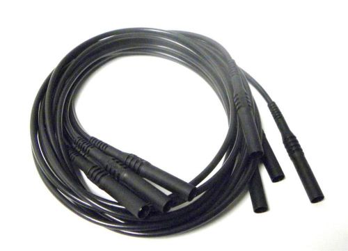 MUELLER FEMALE BANANA JACK CABLE BLACK NEGATIVE 4 PIECES 1000V MODEL NP113981