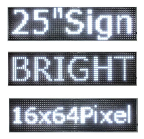 5pcs 25&#034;x 6.5&#034; led sign programmable scrolling window message display white p10 for sale