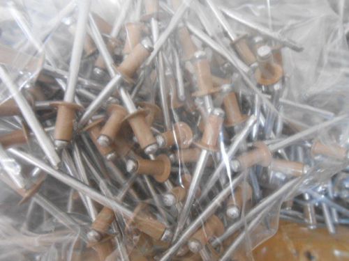 100 Pc Bagged  SAND light brown Pop Rivets Heavy Duty Gutter ~ Repair NEW