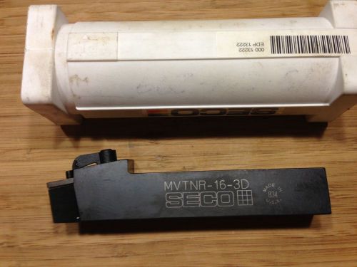 Seco mvtnr-16-3d turning insert holder edp 13222  right hand 1&#034; shank 6&#034;oal for sale