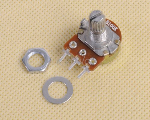 10pcs new 100k ohm b100k knurled shaft linear rotary taper potentiometer for sale