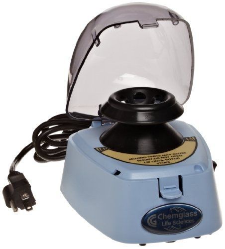 Chemglass CLS-1601-003 Mini Centrifuge, 5-1/2&#034; Width x 4-1/2&#034; Height x 6-3/32&#034;