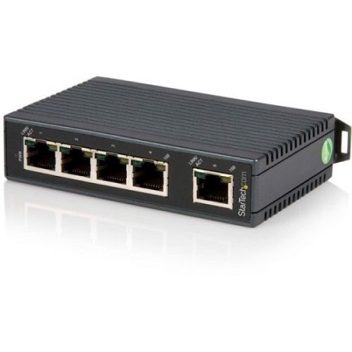 New 5 Port Industrial Ethernet Switch 10/100Mbps StarTech.com DIN Rail Mountable