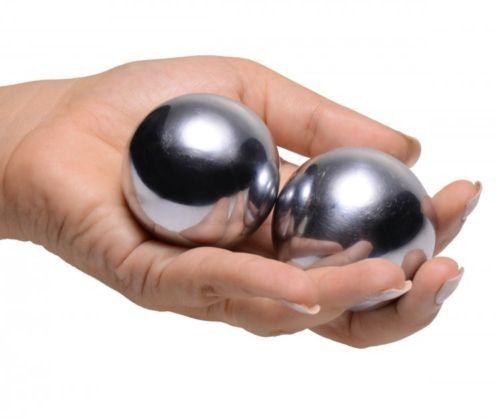 Solid Steel Large 2&#034; Hand And Wrist Strengthening Baoding Balls/For Big Hands