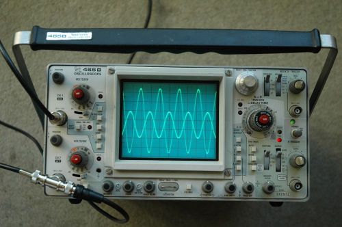 TEKTRONIX 465B 100MHz Oscilloscope Calibrated SN: 107572 Two Probes Power Cord