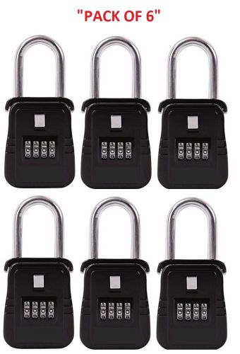 Pack of 6 - lockbox key lock box for realtor real estate 4 digit for sale