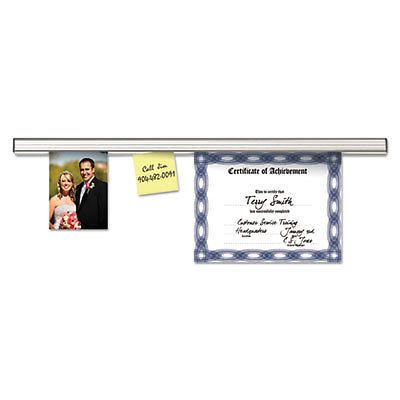 Grip-A-Strip Display Rail, 48 x 1 1/2, Aluminum Finish, Sold as 1 Each