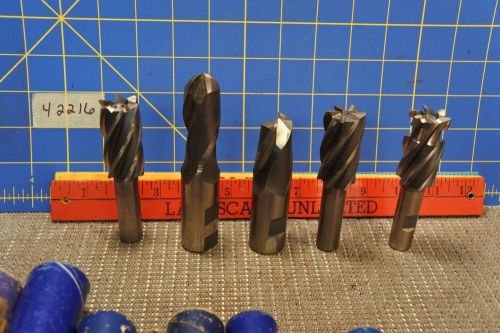 5 End Mills Fast Cut &amp; Pratt &amp; Whitney