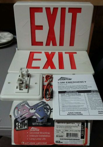 Lithonia Lighting LED Red Exit Sign Quantum Series LQM-S-W-3-R 120/277