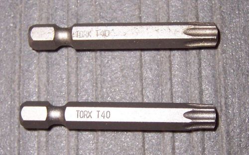 2 ea. irwin 93336 1-15/16&#039; t-40 torx power bits for sale