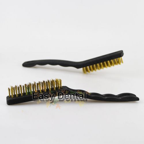 2pcs STAINLESS STEEL Dental Instrument Polisher bur CLEANING BRUSH Tool