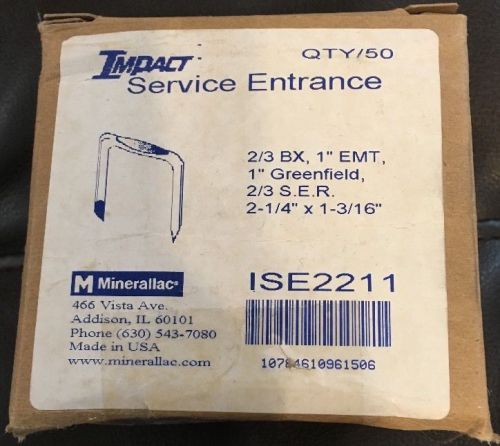 Impact 2/3 bx 1&#034; emt 2 /14&#034; x 1 3/16&#034; ise2211 service entrance staples electric for sale