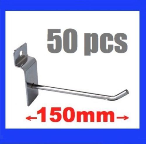 50 New Metal Slatwall Slat Wall Board Hooks 15cm