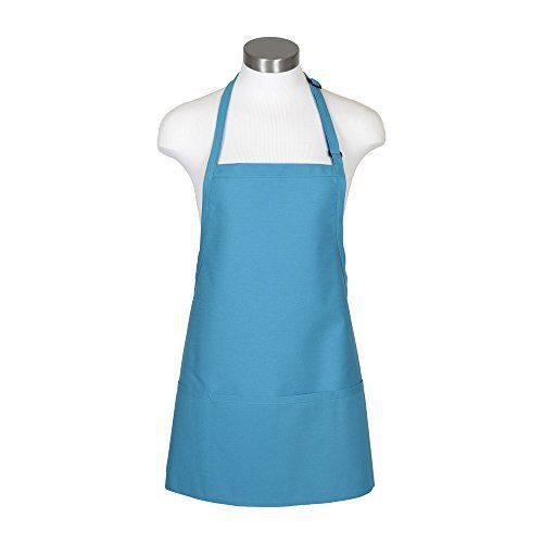 Fame Adults 3 Pocket Bib Apron-Turquoise-O/S