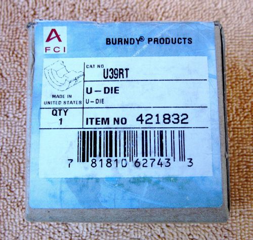 Brand New Burndy U39RT Index 24 Black Crimping Die Factory Sealed Free Shipping