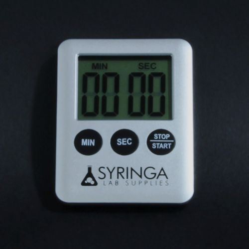 Lab timer, magnet mount, silver for sale