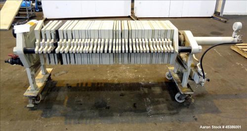 Used- filtra plate &amp; frame filter press. approximately 60 square feet filter are for sale