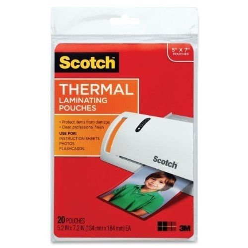 Scotch Thermal Laminating Pouches, 5 x 7-Inches, 20-Pou...Fast Free USA Shipping