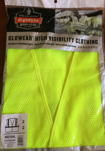 (1 COUNT) #8210HL  ERGODYNE HI-VIS-FLUORESCENT-SAFETY-VEST--ANSI-CLASS 2 LARGE