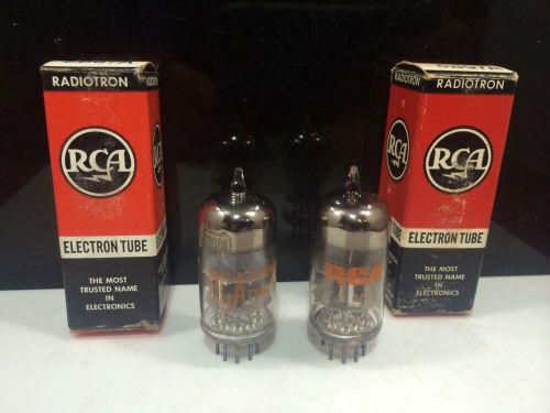 MATCHED PAIR RCA 6BQ7A 6BQ7 Vintage Stereo Amp Vacuum Tube NOS NIB HICKOK 539C