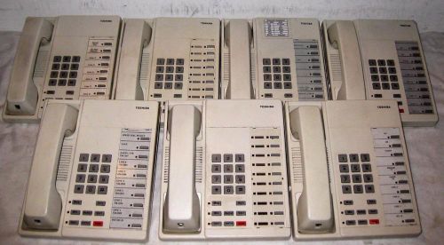 Lot of 7 Toshiba DKT2010-H Digital Key Telephones (White)