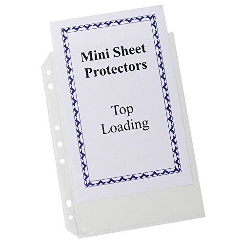 C-line top loading heavyweight poly sheet protectors, clear, mini size, 8.5 x for sale