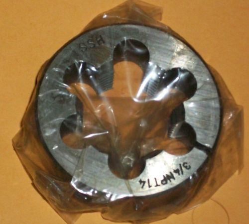 3/4 -14 NPT Pipe Die HSS Outside Diameter 2&#034; NEW