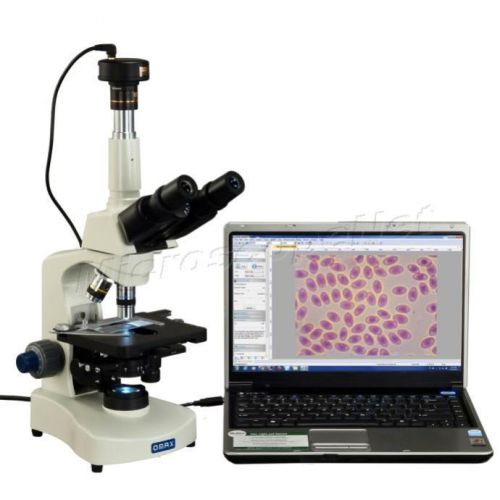 Live Blood Phase Contrast Compound LED Trinocular Reversed Microscope+3MP Camera