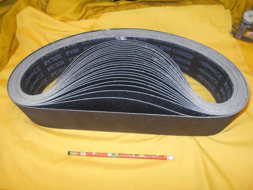 25 NEW SANDING BELTS 3&#034; x 41 1/2&#034; x 100 grit belt sander abrasive PES PC221