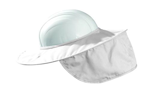 Hard hat sun neck shade stow away style cotton white one size fit protection for sale