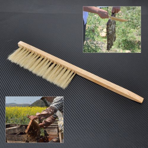 Horse Bristles Wooden Natural Beekeeping Bee Brush Beekeepers Beehive Tool