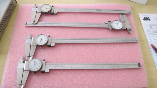 MITUTOYO No.505-645-50 DIAL CALIPER 001&#034; LOT OF 4 *AS IS*