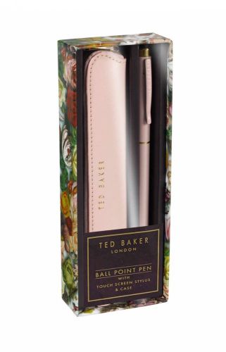 Ted Baker London Stylus Ballpoint Pen &amp; Case Gift Light Pink NWT+ Box